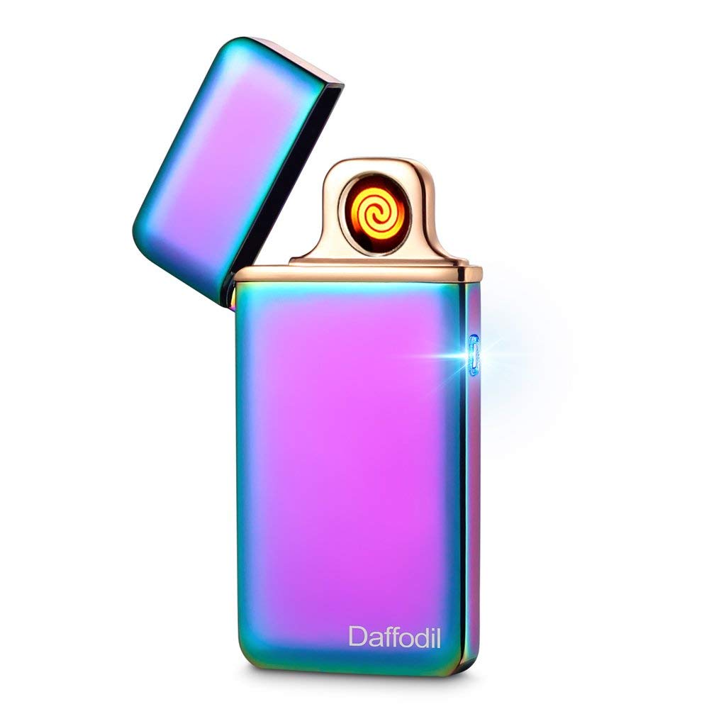 Encendedor Electrónico USB para Cigarrillos - Daffodil EC220 – Mechero Compacto para Cigarrillos con Sensor Táctil y Bobina Incandescente Reemplazable - Color Rosa