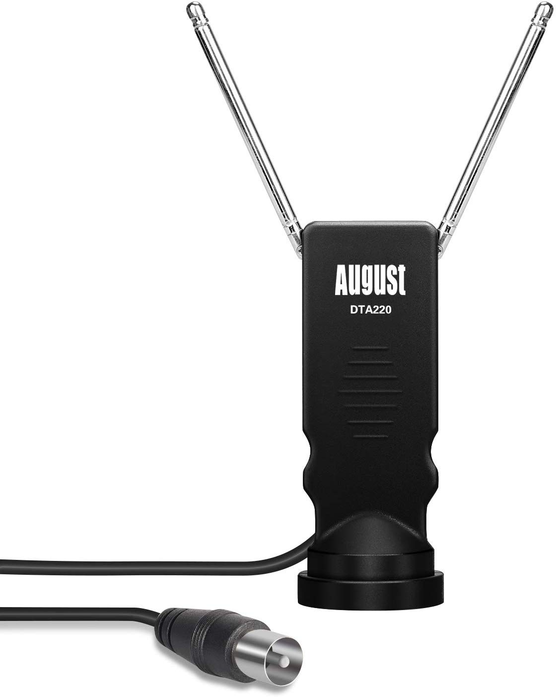 DTA220B  August DTA220 – DVB-T/DVB-T2 HD H.265 Zimmerantennte - Digitale Innen- und Außenantenne für DVB-T Receiver/Fernseher mit integriertem DVB-T2 Tuner sowie DVB-T2 TV Sticks