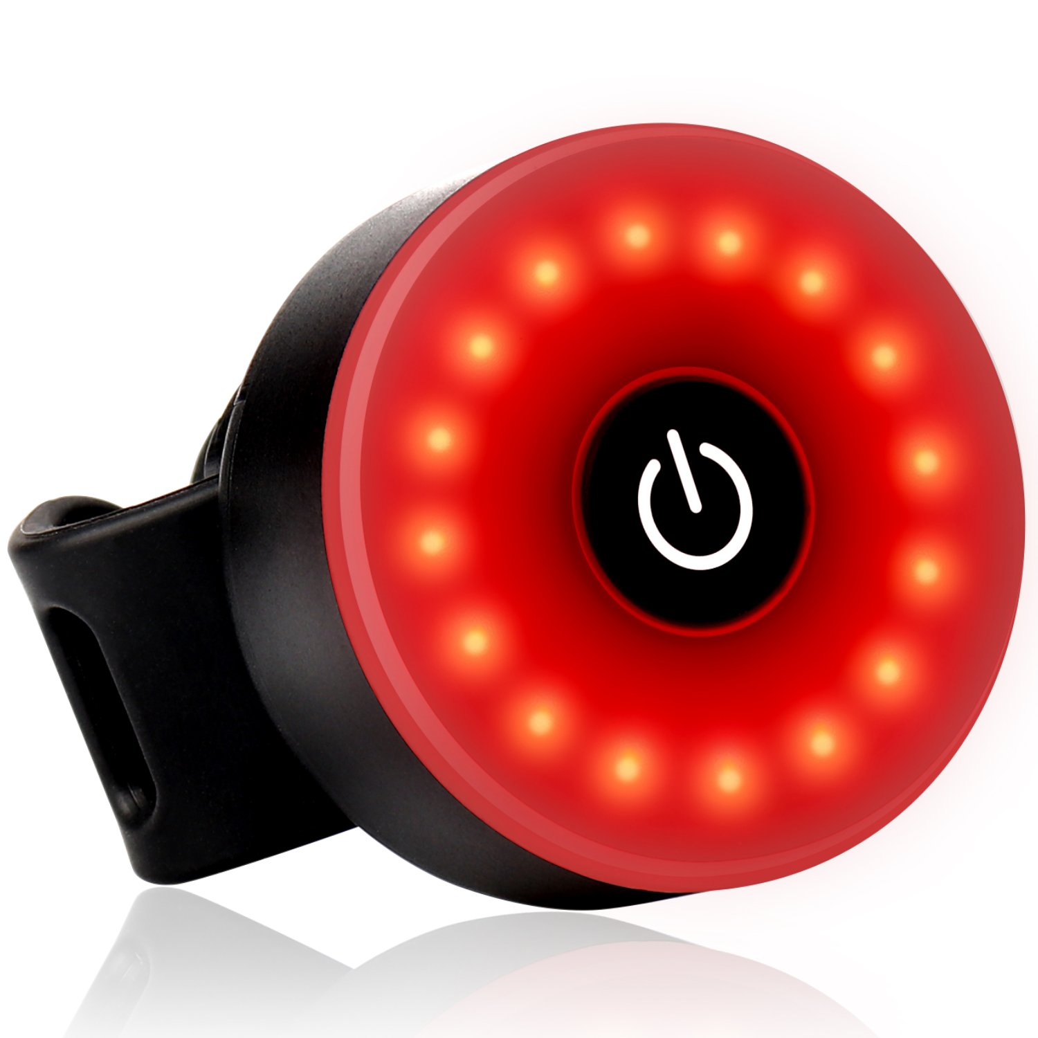 Luz trasera recargable para bicicleta, 5 modos LED, IPX5, para bicicletas, cascos y patinetes – August LEC500