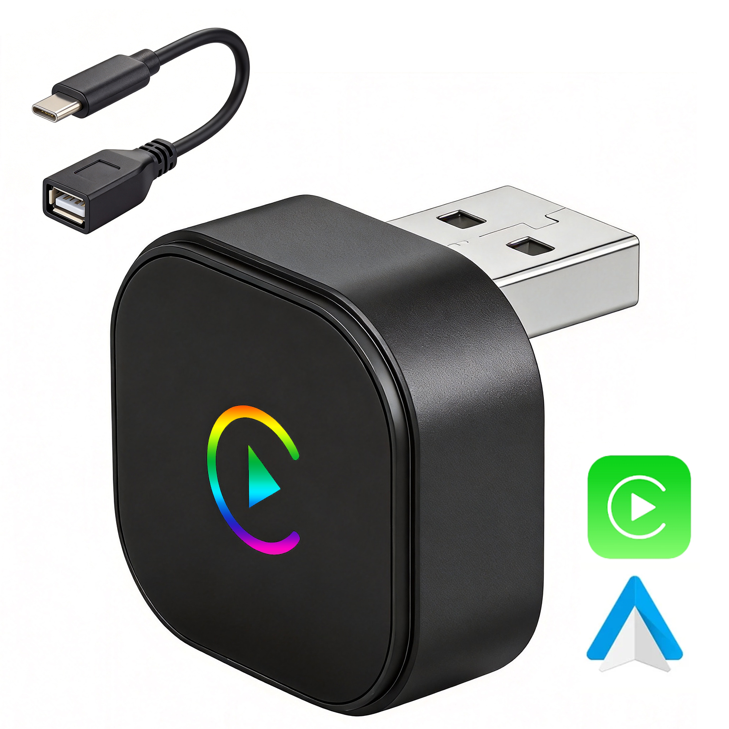 August CR245 2-in-1 Wireless CarPlay & Android Auto Adapter, 2-Handy-Wechsel